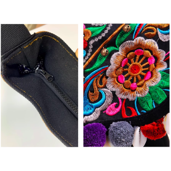 Mooras Handcrafted Vintage Ethnic Embroidered Tote Bag - Floral