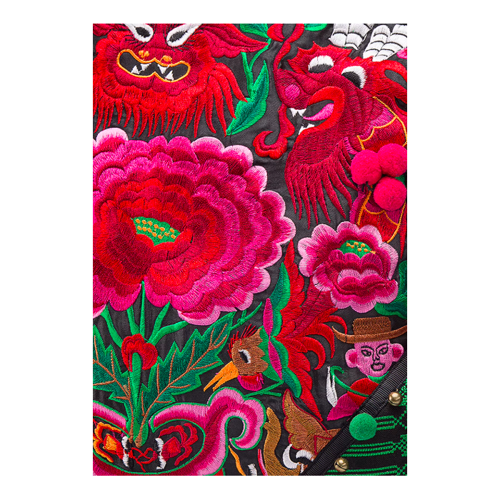 Mooras Handcrafted Embroidered Vintage Ethnic Tote Bag - Qiling