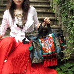 Mooras Handcrafted Bohemia Ethnic Embroidered Tote Bag, Gift for Mother