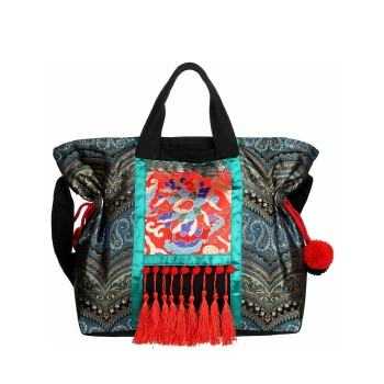 Mooras Handcrafted Bohemia Ethnic Embroidered Tote Bag, Gift for Mother