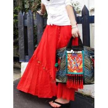 Mooras Handcrafted Bohemia Ethnic Embroidered Tote Bag, Gift for Mother