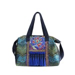 Mooras Handcrafted Vintage Ethnic Tote Bag Embroidery Canvas Bag Gift for mother grandma