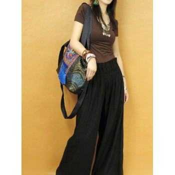 Mooras Handcrafted Vintage Ethnic Tote Bag Embroidery Canvas Bag Gift for mother grandma