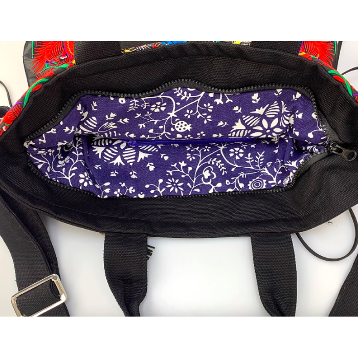 Handcrafted Vintage Ethnic Shoulder Bag Travel Bag - Floral and Birds