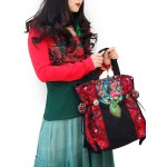 Handcrafted Vintage Ethnic Shoulder Bag Travel Bag - Floral and Birds