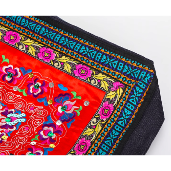 Mooras Handcrafted Vintage Ethnic Shoulder Bag Travel Bag - Floral