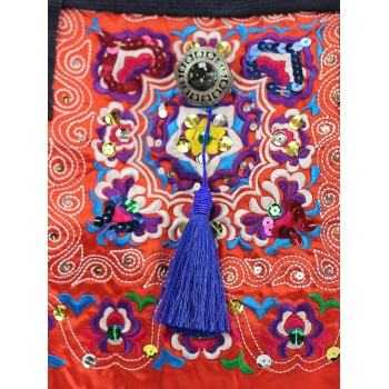 Mooras Handcrafted Vintage Ethnic Shoulder Bag Travel Bag - Floral