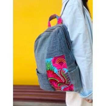 Handmade Ethnic Patchwork Embroidered Backpack | A Fashionable Choice for Travel That Combines Vintage Style and Practicality