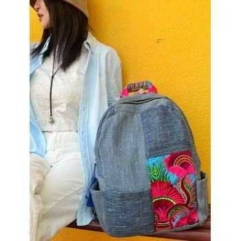 Handmade Ethnic Patchwork Embroidered Backpack | A Fashionable Choice for Travel That Combines Vintage Style and Practicality