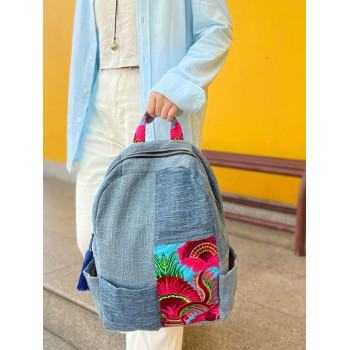 Handmade Ethnic Patchwork Embroidered Backpack | A Fashionable Choice for Travel That Combines Vintage Style and Practicality