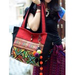 Ethnic-Style Embroidered Handmade Crossbody Bag | Colorful Fringe Decorations, Blending Individuality and Artistry