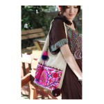 Mooras Hand-embroidered Ethnic Shoulder Bag | Colorful, Artistic Choice with Tassels and Beads