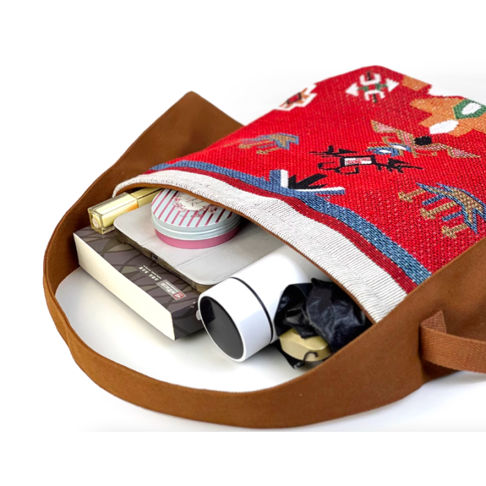 Mooras Ethnic-Style Wool Brocade Shoulder Bag | Totem Protection, Handcrafted Warmth, and Retro Charm
