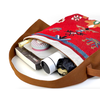 Mooras Ethnic-Style Wool Brocade Shoulder Bag | Totem Protection, Handcrafted Warmth, and Retro Charm