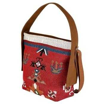 Mooras Ethnic-Style Wool Brocade Shoulder Bag | Totem Protection, Handcrafted Warmth, and Retro Charm