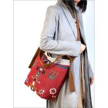 Mooras Ethnic-Style Wool Brocade Shoulder Bag | Totem Protection, Handcrafted Warmth, and Retro Charm