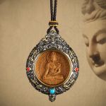 Mooras Hand-Carved Tibetan Buddhist Necklace - Samantabhadra Pendant