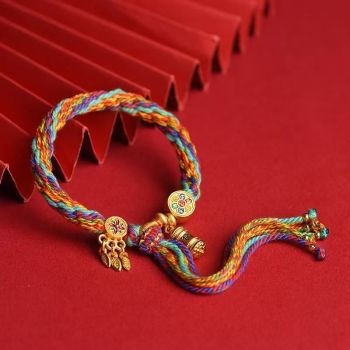 Mooras Tibetan Hand-Woven Bracelet - Reincarnation - Pendant Available
