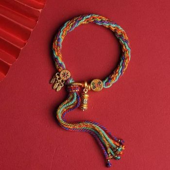 Mooras Tibetan Hand-Woven Bracelet - Reincarnation - Pendant Available