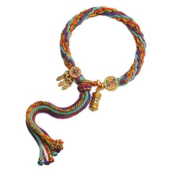 Mooras Tibetan Hand-Woven Bracelet - Reincarnation - Pendant Available