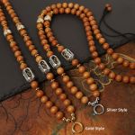 Natural Sandalwood Chain Tibetan Silver Thangka Pendant Replacement Chain