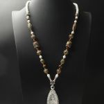 Natural Onyx Beads Chain Tibetan Style Thangka Pendant Replacement Chain