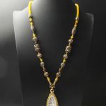 Natural Onyx Beads Chain Tibetan Style Thangka Pendant Replacement Chain