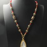 Natural Onyx Beads Chain Tibetan Style Thangka Pendant Replacement Chain