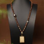 Natural Sandalwood Beads Chain Tibetan Silver Thangka Pendant Replacement Chain
