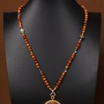 Natural Sandalwood & Pearl Beads Chain Tibetan Silver Thangka Pendant Replacement Chain